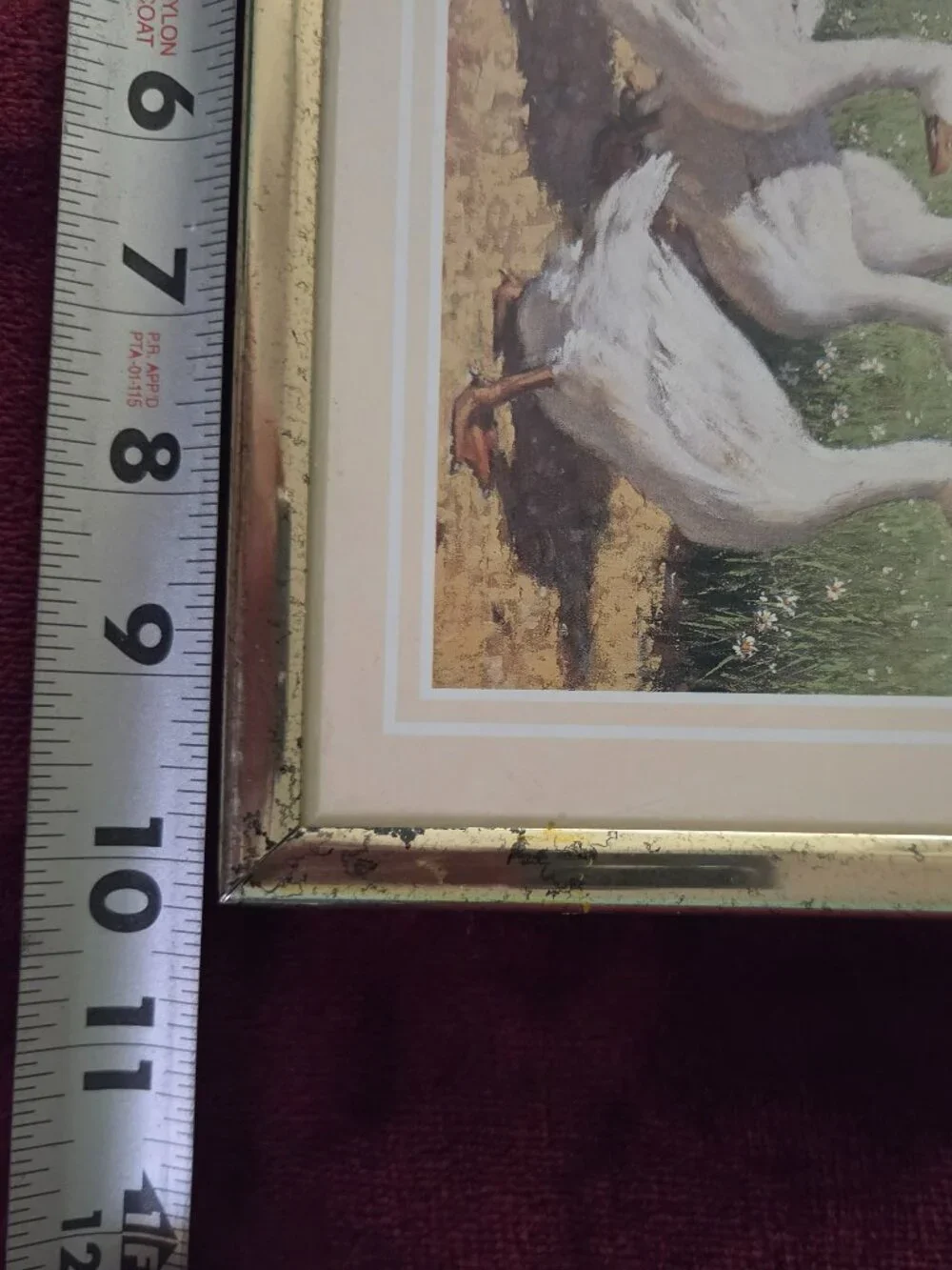 vintage small framed 10x8 vintage Arthur Sarnoff picking flowers picture